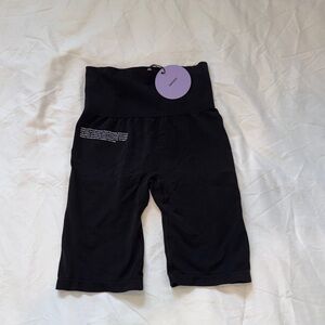 Pangaia Black High-Waisted Shorts